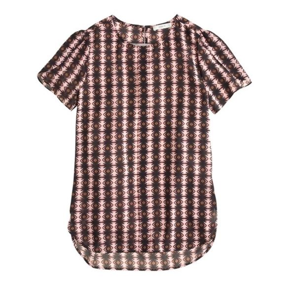 J. Crew Petal Sleeve Top in Shadow Diamond Size 8 - Picture 4 of 9